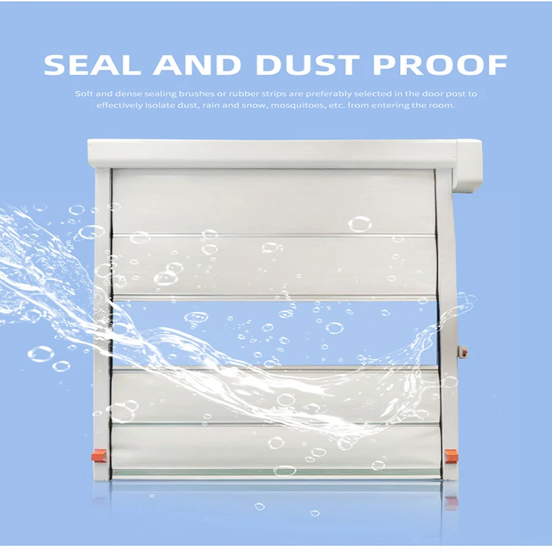 Industrial High Speed PVC Rolling Door Aluminum Automatic Workshop Surface Purifying Isolation Thermal Insulation Purifying