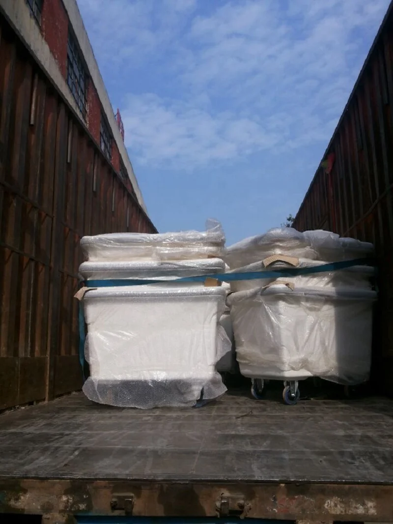 
High Quality Professional Strong Poly FRP Laundry Cart Trolley Hotel For Housekeeping 