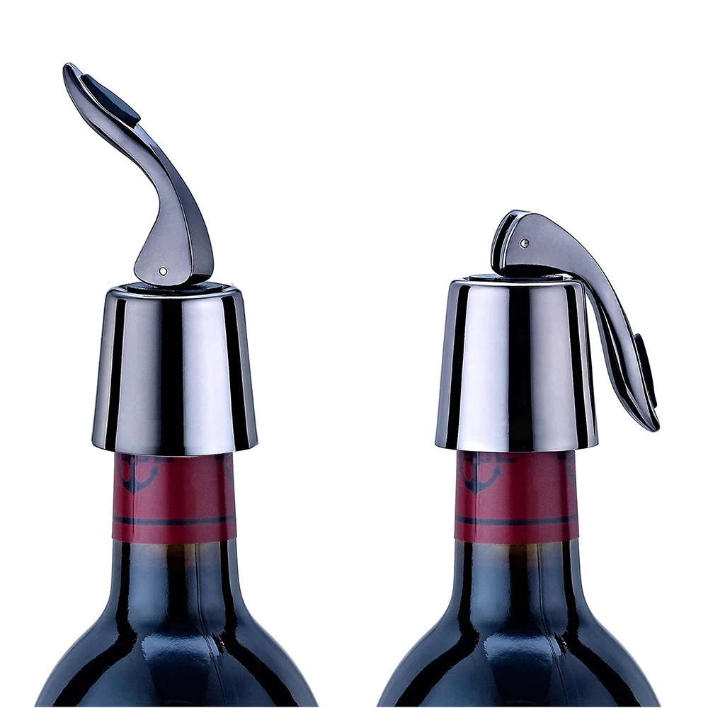 Gifts Accessories Custom logo Sliver Gold Rose Gold Wine Stopper Stainless Steel Metal Champagne Wine Bottle Stopper