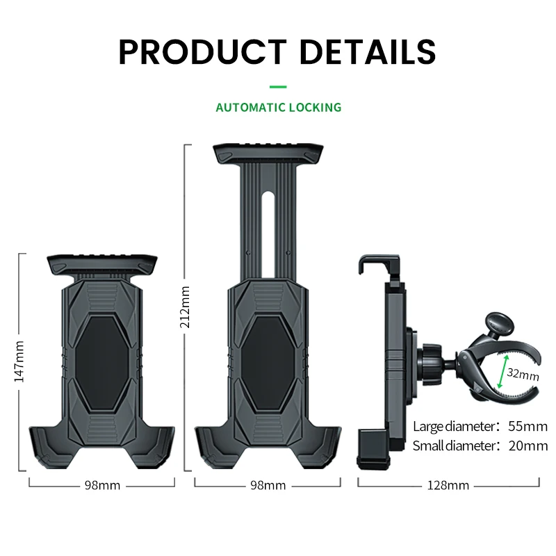 2023 new for iPhone 14 Pro ABS Premium Quality Bicycle Cell Phone mount electric Bike Motorcycle Mobile Phone Holder