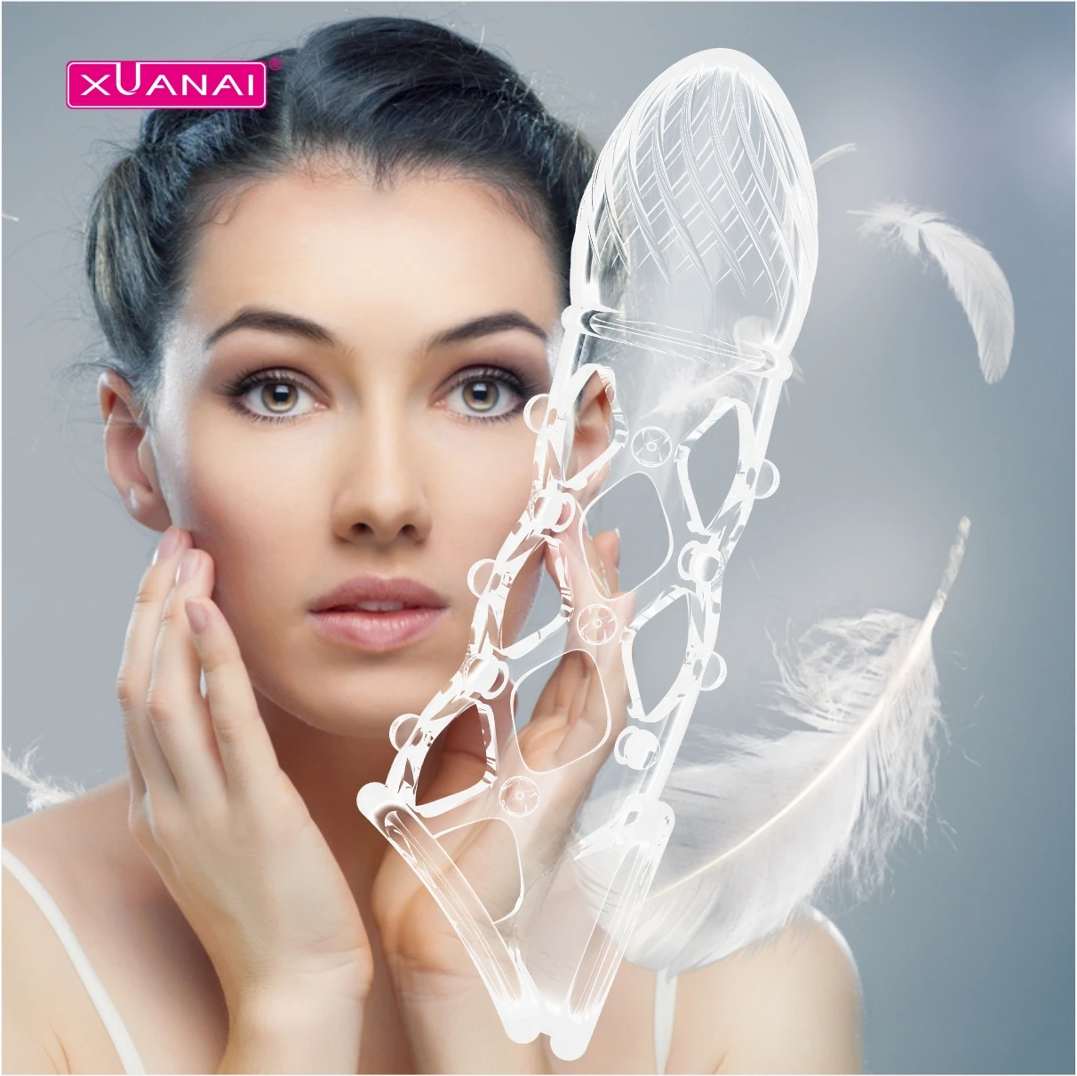 New transparent and stretchable spike crystal particles are fun to simulate a large male penis cover