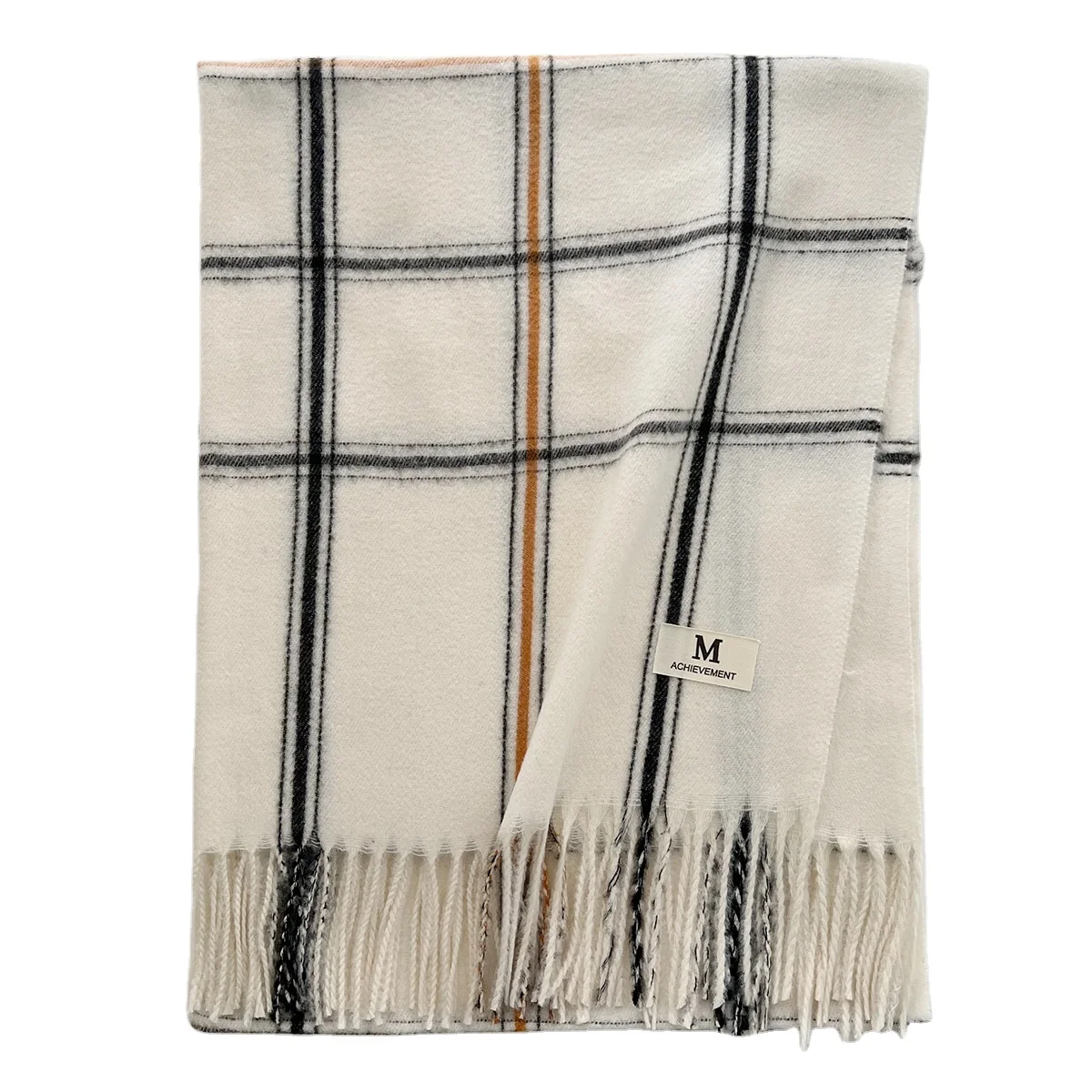 Wholesale Newest Fashion Women Color Plaid Pattern Printed Scarf Ladies Simple Style Plaid Cotton Head Scarves Shawls