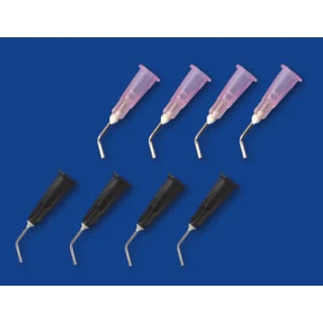 Special dental syringe with cap or with bent dental needle tip