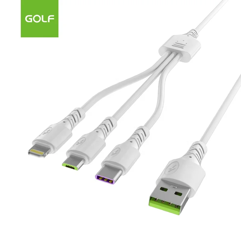 GOLF Customized Factory Price High Quality USB Charging Cable Wholesale 2.4A Fast Charging Portable Phone Charger USB Cables