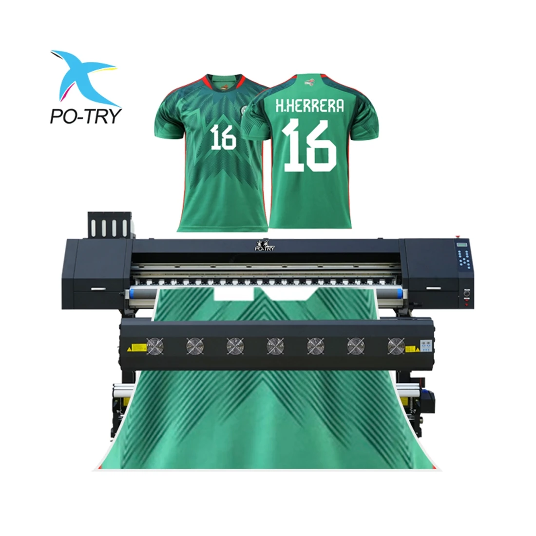 PO-TRY latest model BC series 1.6m/1.8m 4720 large format sublimation paper printer/fabric sublimation printer