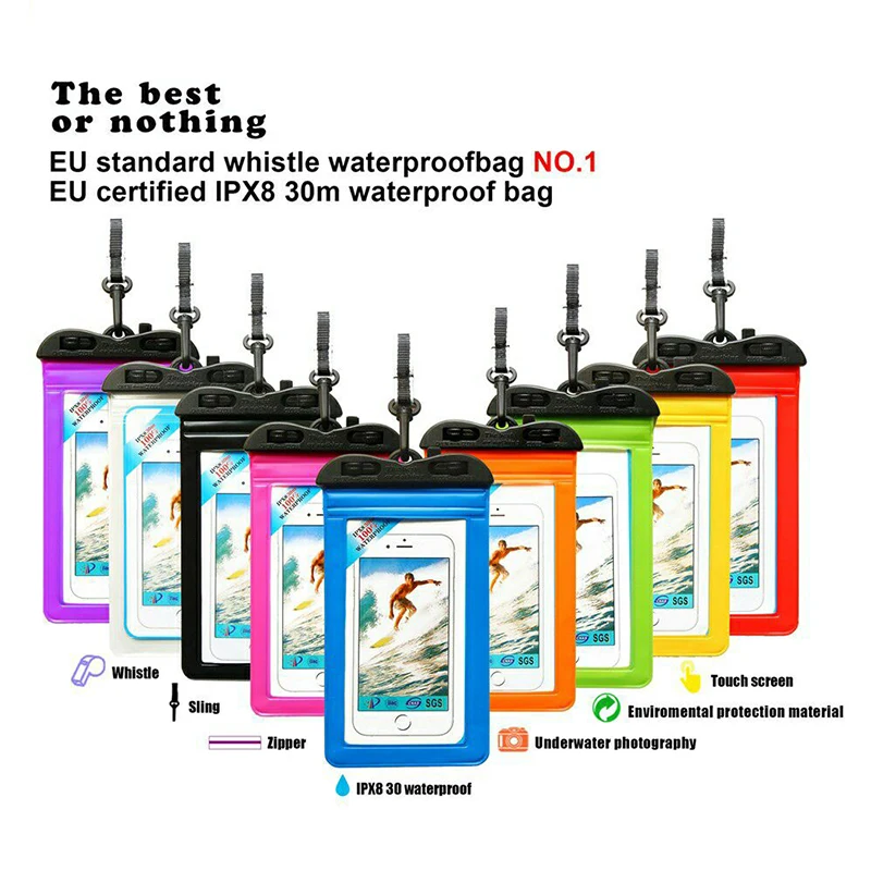 IP68 Universal Waterproof Phone Case Water Proof Bag Mobile Cover For iPhone 13 12 11 Pro Max 8 7 POCO x3 Xiaomi Redmi Samsung