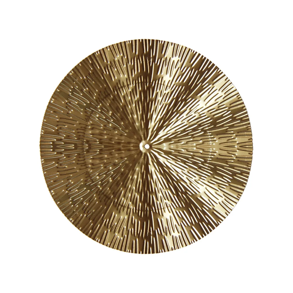Europe market Modern Accents Gold Luxury Art Decorative Home Wall Decor Nordic Hanging Metal Round Plate For Bedroom Living Roo