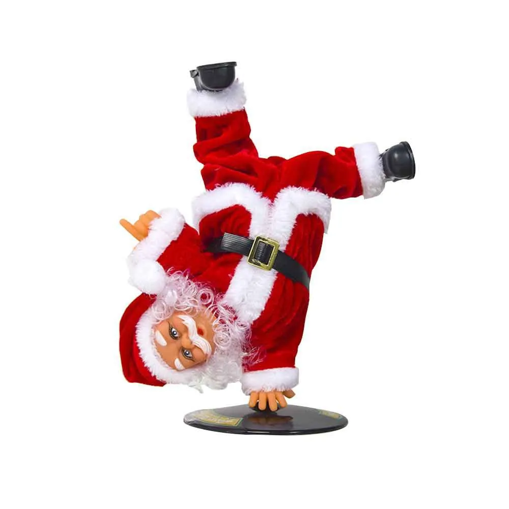 Christmas toys inverted hip-hop dance electric music Santa Claus Doll Christmas decorative gifts for children