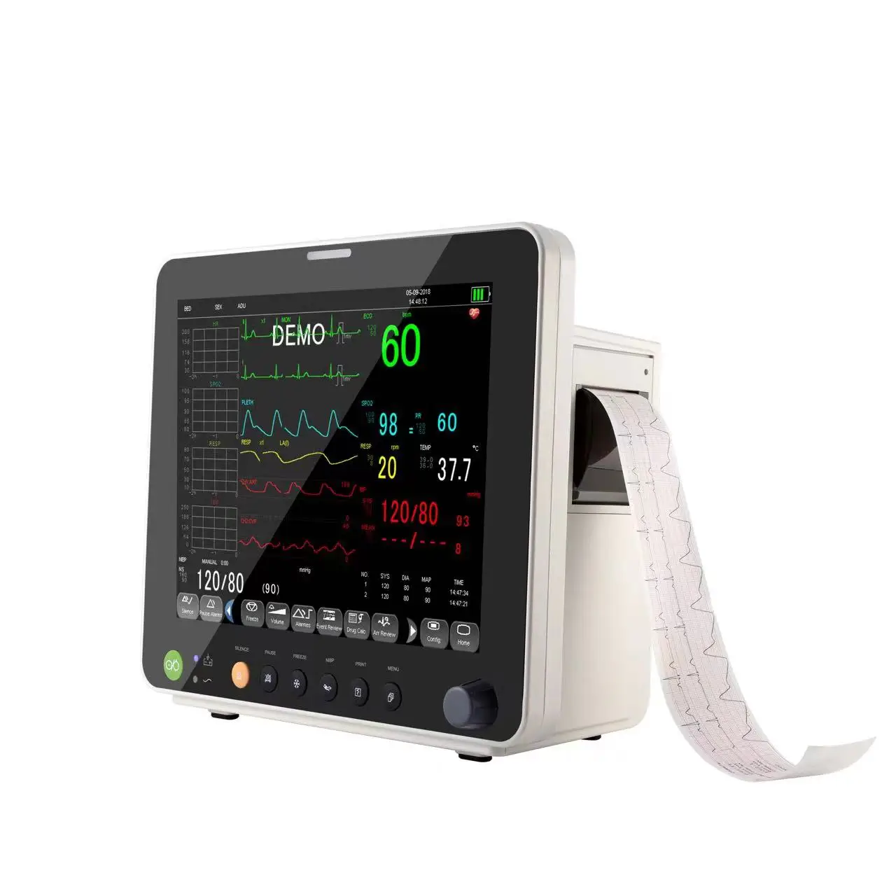 12.1 Inch TFT-LCD Display Screen Vet Patient Monitor For Veterinary Animal 4400mAh Veterinary Etco2 Monitor Veterinary Monitor
