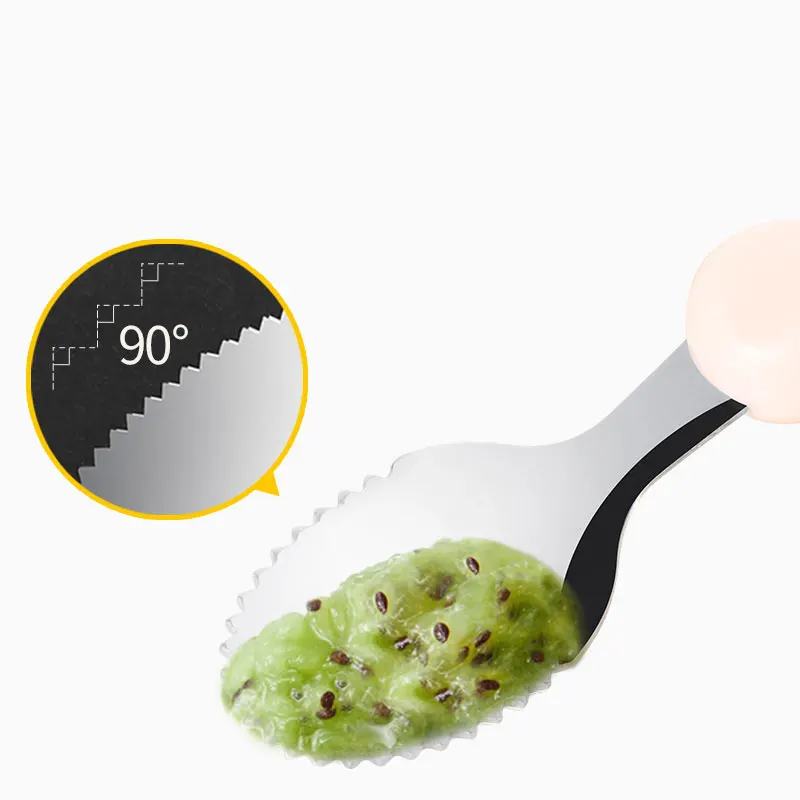
Silicone Stainless Steel Multi Purpose Spoon Baby Feeding Spoon 