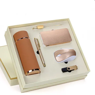 Highly cost effective Set De Regalo pen mouse bookmark flask usb power bank Corporate Gift Set Luxury Promotional for clients