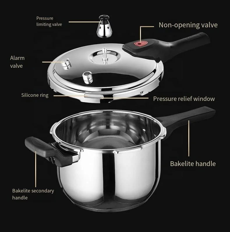 Explosion-proof 304 stainless steel pressure cooker small thickened gas pressure cooker mini induction cooker universal