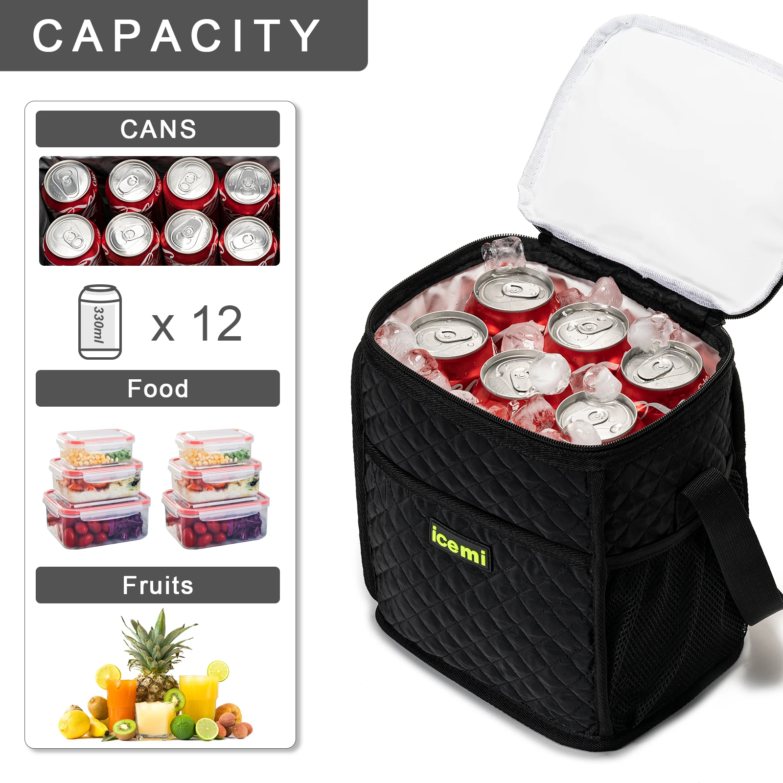 Eco Friendly Thermostat Outdoors Picnic Insulated Thermal Lunch Polyester Lunch Cooler Bag