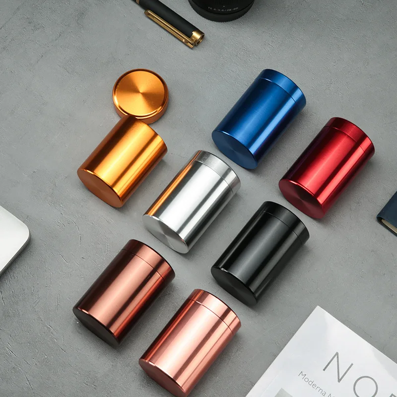 High-end luxury capsule electrolyte powder container plain tea tin box coffee packaging aluminium can with seal