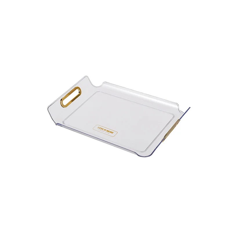Hot Sales Factory Direct Sale Light Luxury Clear Serving Tray Nordic Modern Acrylic Trays with handles