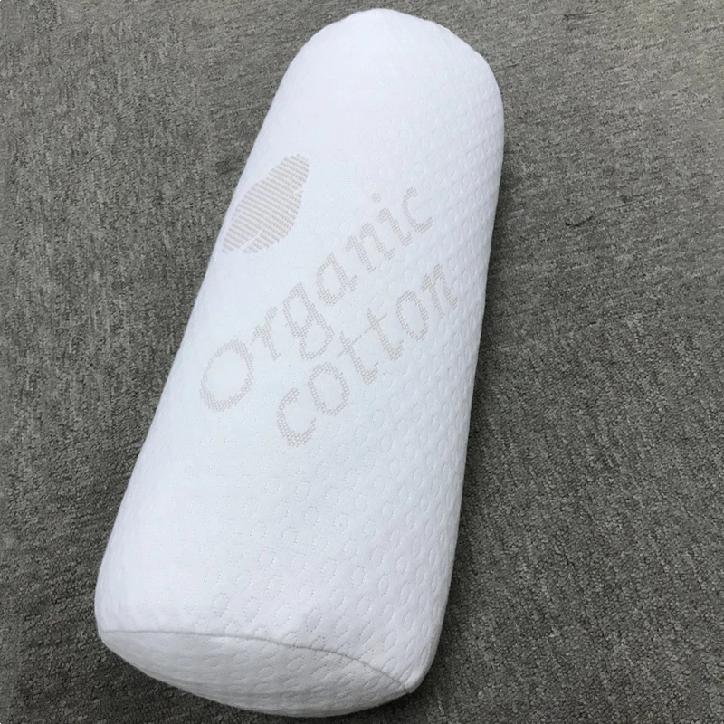Organic cotton cover cylinder buckwheat hulls pillow