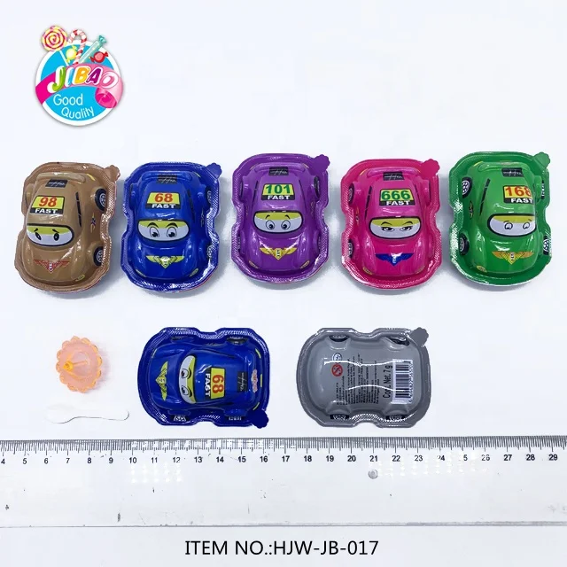 Box Packing 7g Surprise Car Shape Choco Cup Toy And Sweet Chocolate Jam With Bisucit Chocolate Candy