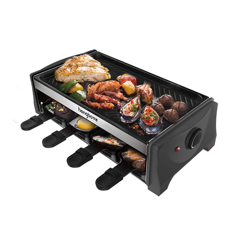 
griddle on one side indoor rectangular smokeless electrci bbq grills 