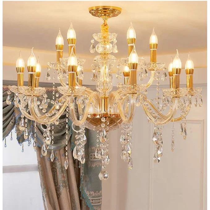 Crystal chandeliers in a variety of colors and sizes cozy candle chandelier ETL891009