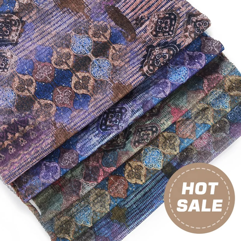 Best Price muslim TR angora hacci paper print stretch fabric tela melange spandex INDIA