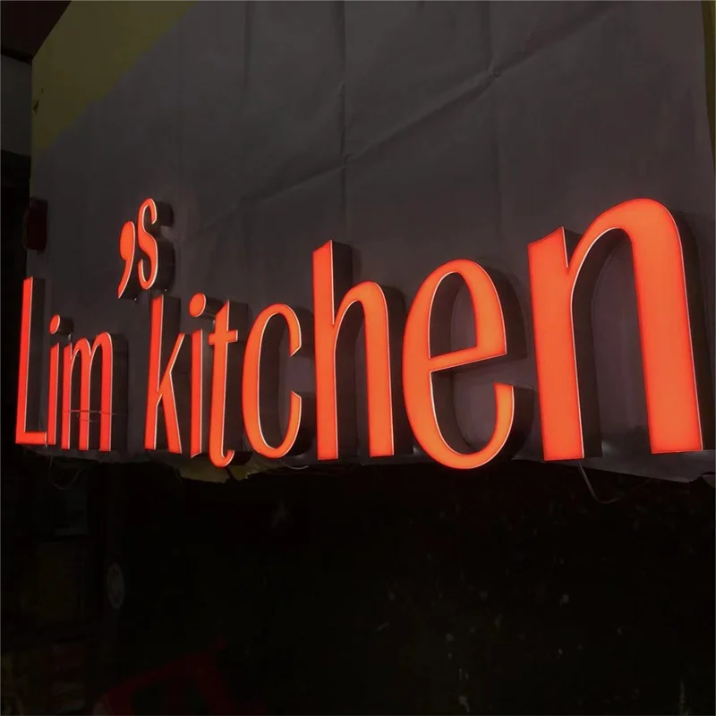 Custom Business Led Sample Box Outdoor Advertising Light up Letters Led Sign Indoor Office Logo Sign