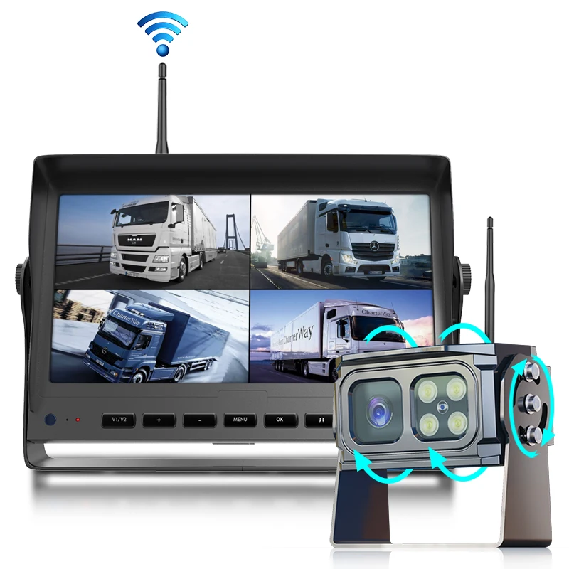 Digital Wireless Back Up System Receiver 7 Inch Car Monitor Wireless Monitor AHD 1080P Backup Reverse Camera For Bus Truck