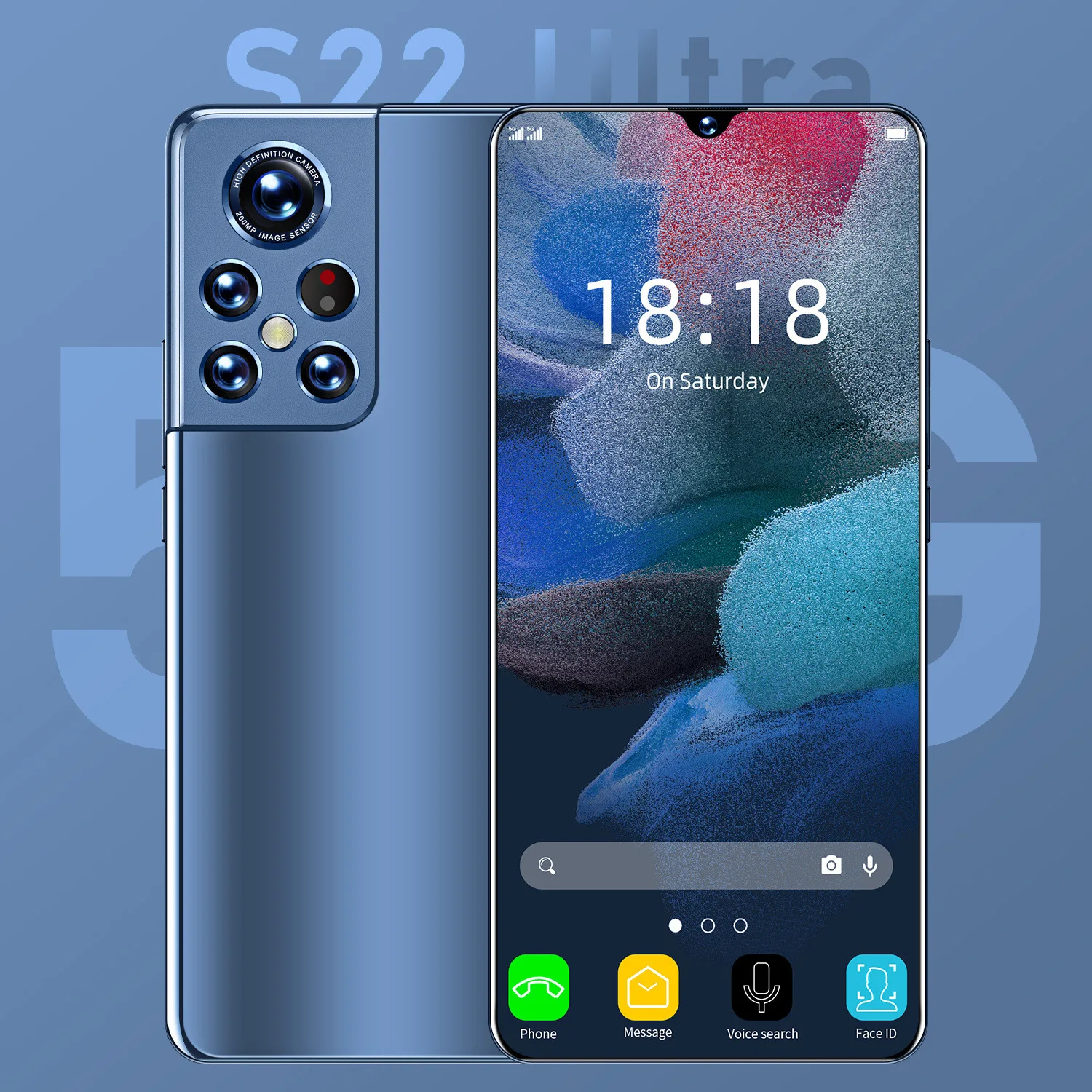5G оригинальный S22 ультра смартфон 6,9 дюймов полный экран 16 + 512GB Android мобильных телефонов с Face ID разблокированные сотовые телефоны