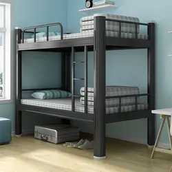 School Dormitory Modern Student Iron Double Decker Metal Steel Pipe Bunk Bed
