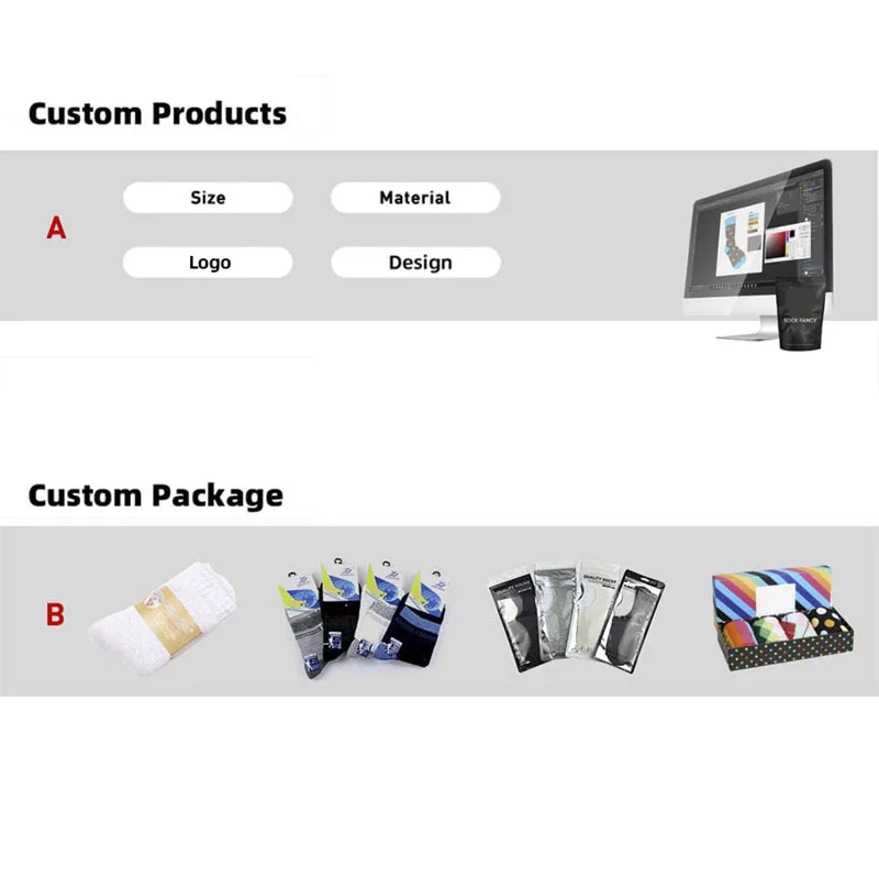 
Custom Logo Stocking Print 100 Cotton Ankle Crew Socks for Women Men 