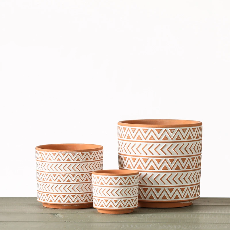 Лидер продаж дышащий горшок для цветов из красной керамики