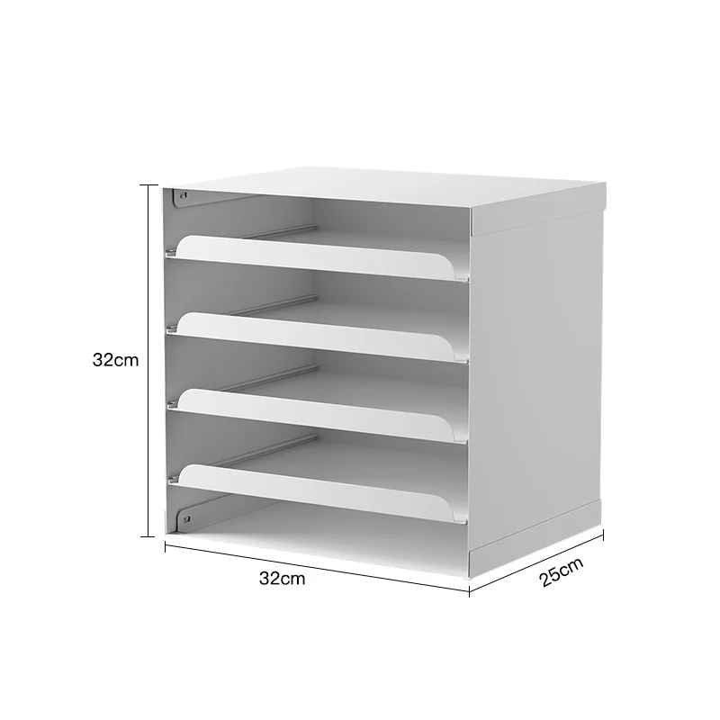 Desktop Office 5 Slots Metal File Sorting Cabinet Iron Tray Storage Waterproof Storage Box for Family Use