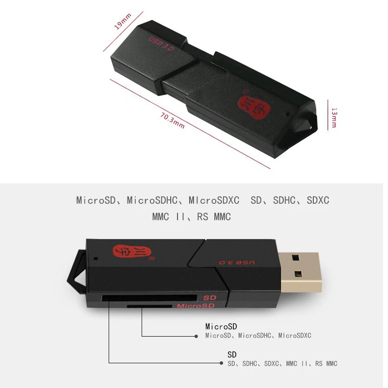 3 0 USB кардридер максимальная поддержка 512 ГБ адаптер карты с Micro TF SD слотом для