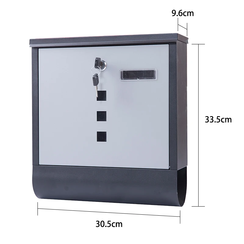 
Modern Design Residential Mail box Outdoor Wall-mounted Metal Post box Letterbox 