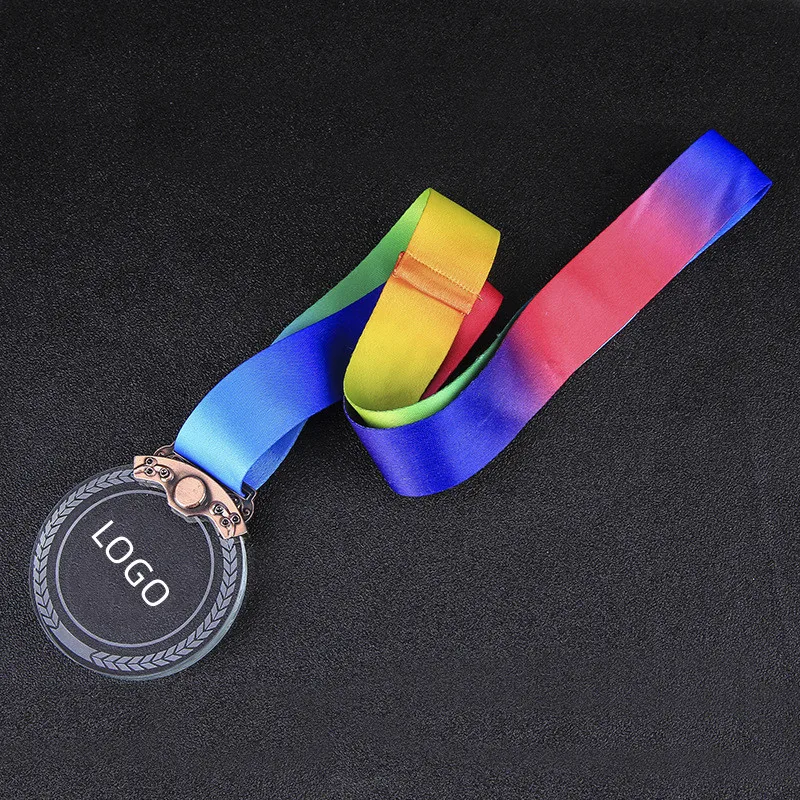 Crystal medal tag metal crystal medal badges custom-made school games medal gifts