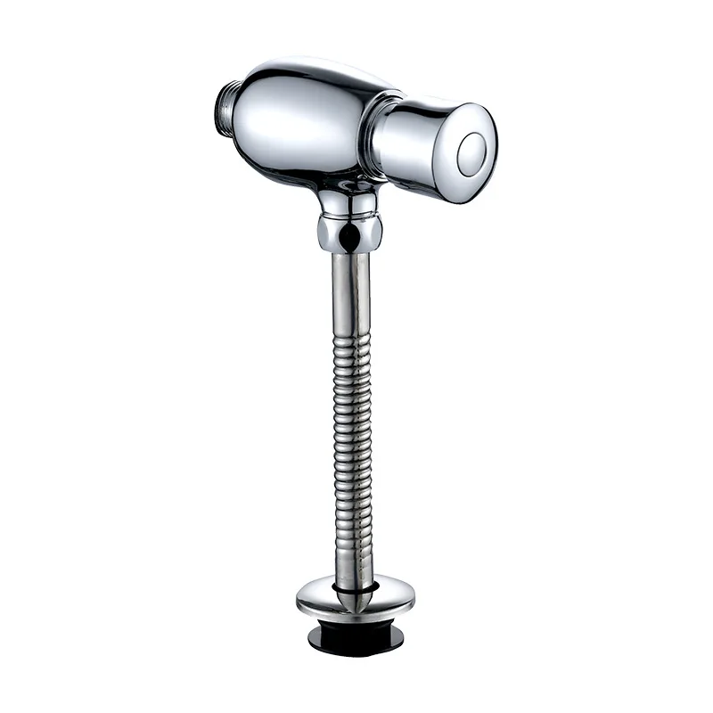 Urinal Flush Valve Hand Press Time Deleyed Chrome Brass Manual Toilet Bowl Wall Mounted Urinal Tap
