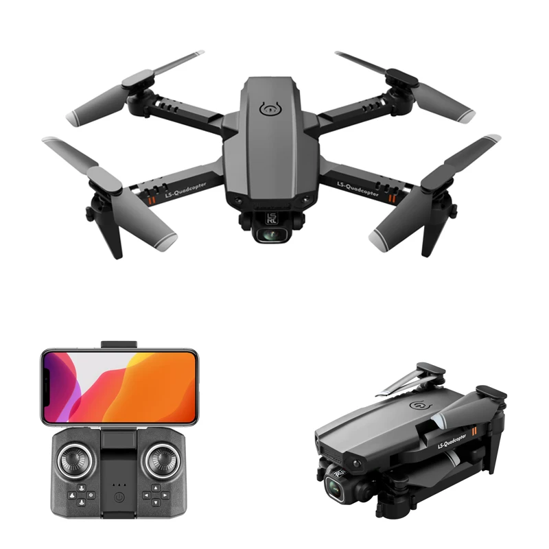 LS-XT6 Mini RC Drone WiFi FPV with 4K/1080P HD Dual Camera Altitude Hold Mode Foldable RC Quadcopter Drone Toys RTF