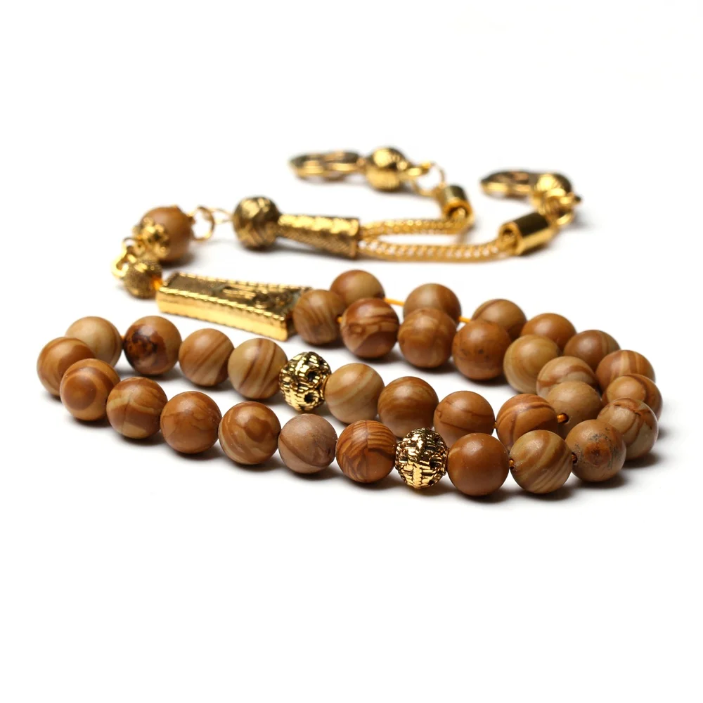 Натуральный камень Tasbih 33 бусины браслет мусульманские аксессуары ИД Адха молитвенные ювелирные изделия драгоценный четки