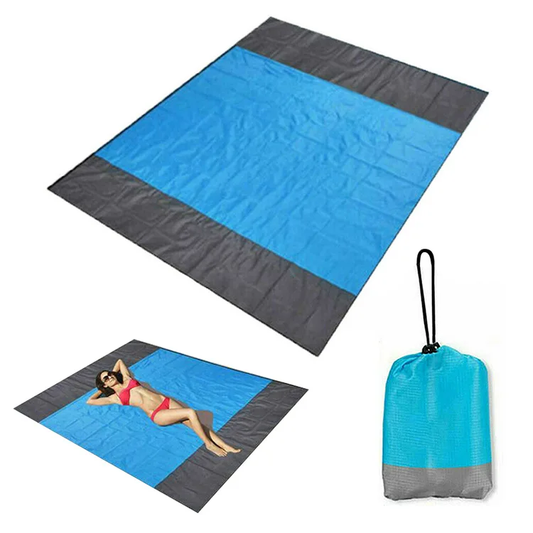 Custom blanket with LOGO outdoor camping nylon pocket picnic waterproof convenient foldable lawn beach damp mat