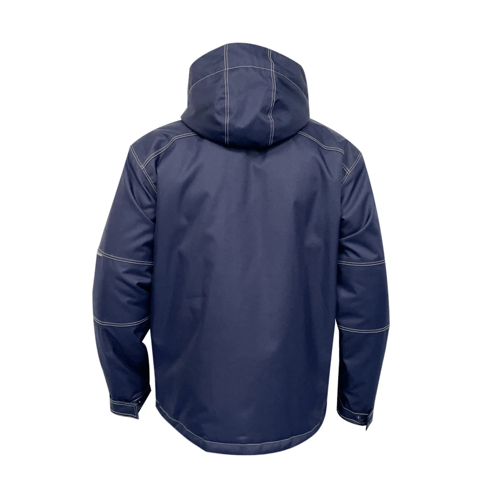 2023 winter warm work woven oxfod blue mens denim jacket