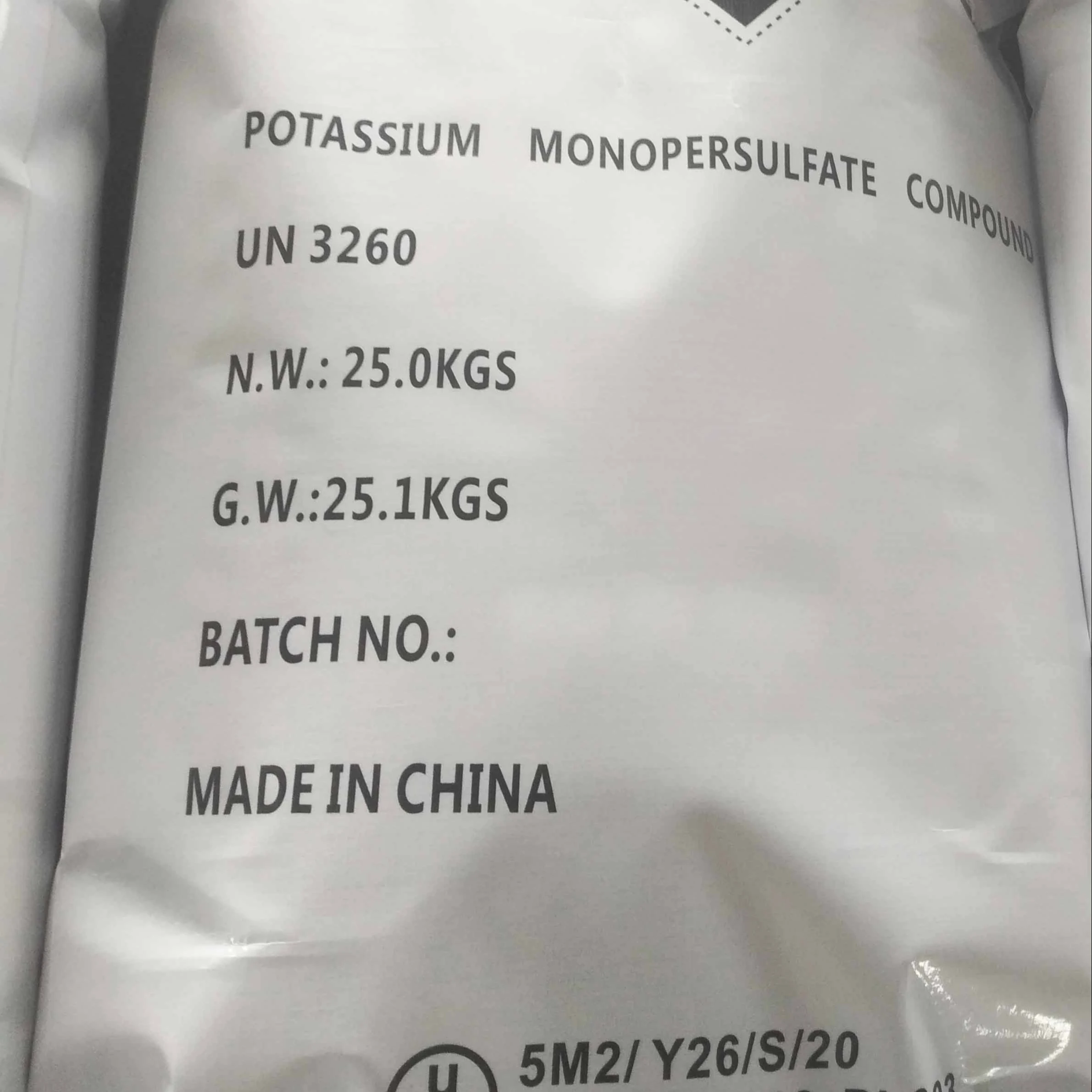 Potassium persulfate monohydrate for wastewater treatment