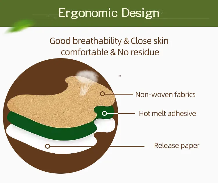 Chinese Moxa Moxibustion Plaster Neck Pain Relief Wormwood Sticker Self Heating Warming Patches