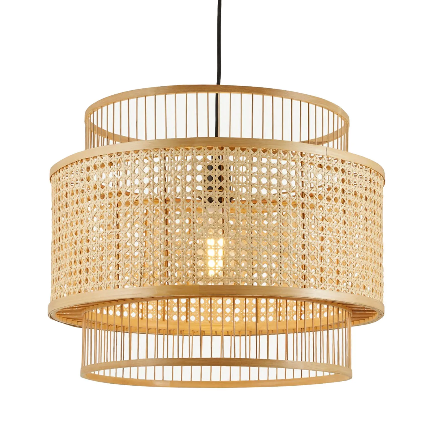 Vintage Water lotus chandelier warm light indoor lighting E27/E26 bulbs pendant lamp with sea grass