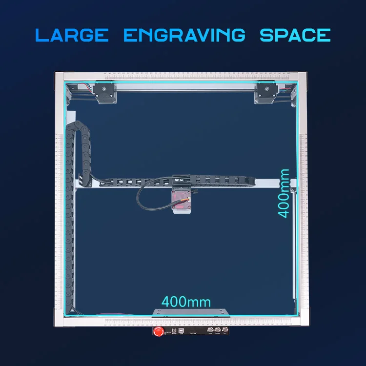 LUNYEE 4040pro Двухосная полноосевая линейная направляющая прочный диод 40*40 см лазерная машина для кожи