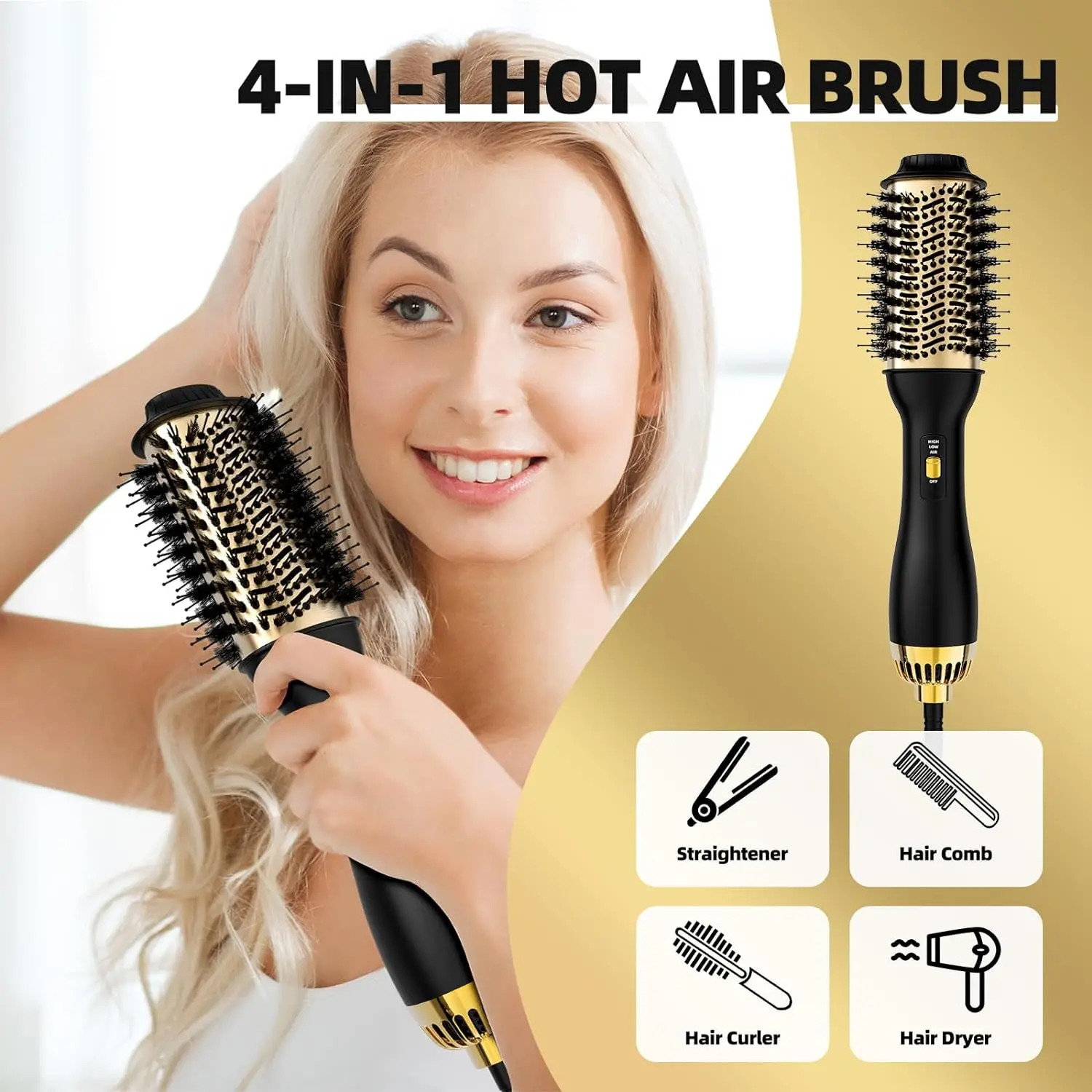 SMET Original One Step hair dryer brush and Volumizer hot air brush 1000W blow Styler for Drying