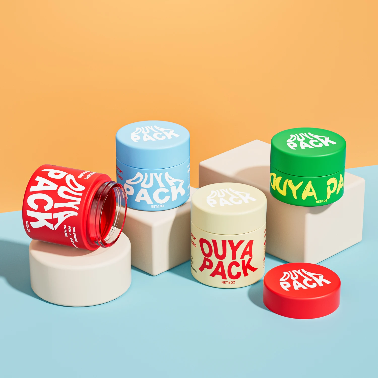 Label Stickers Printing Stash Flower Jar Child Resistant Packaging Wide Mouth Storage 2oz 4oz 6oz 8oz Child Proof Glass Jar