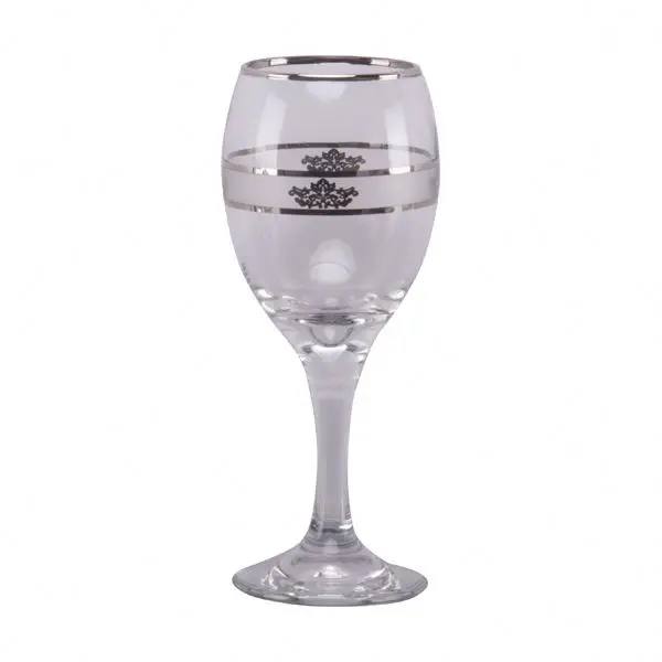 Best sale fancy gold foil wine glass 220ml