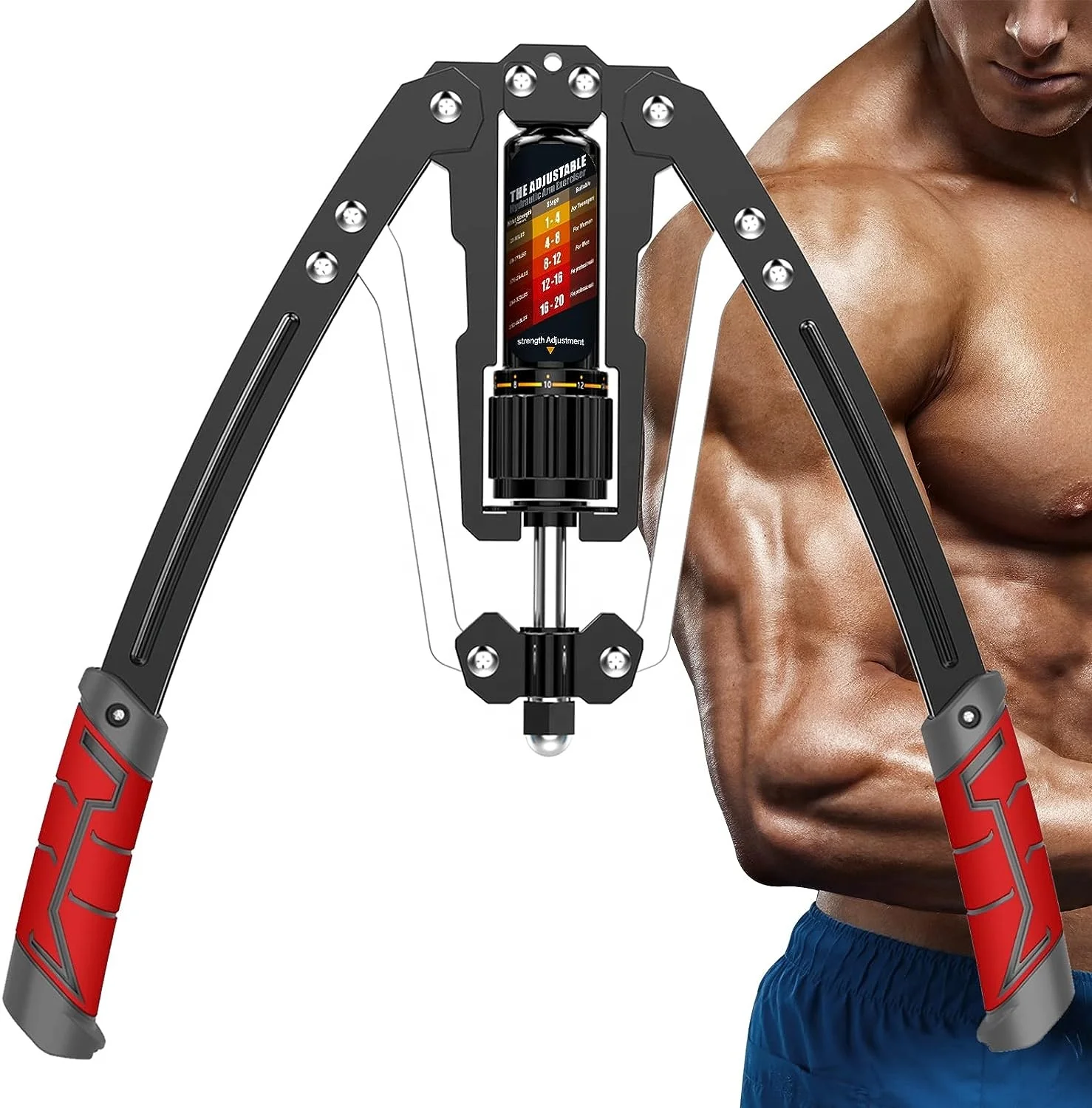 Chest Expander Muscle Training Fitness Equipment Adjustable 22-440lbs hand strengthen Hydraulic Power Twister Arm Exerciser