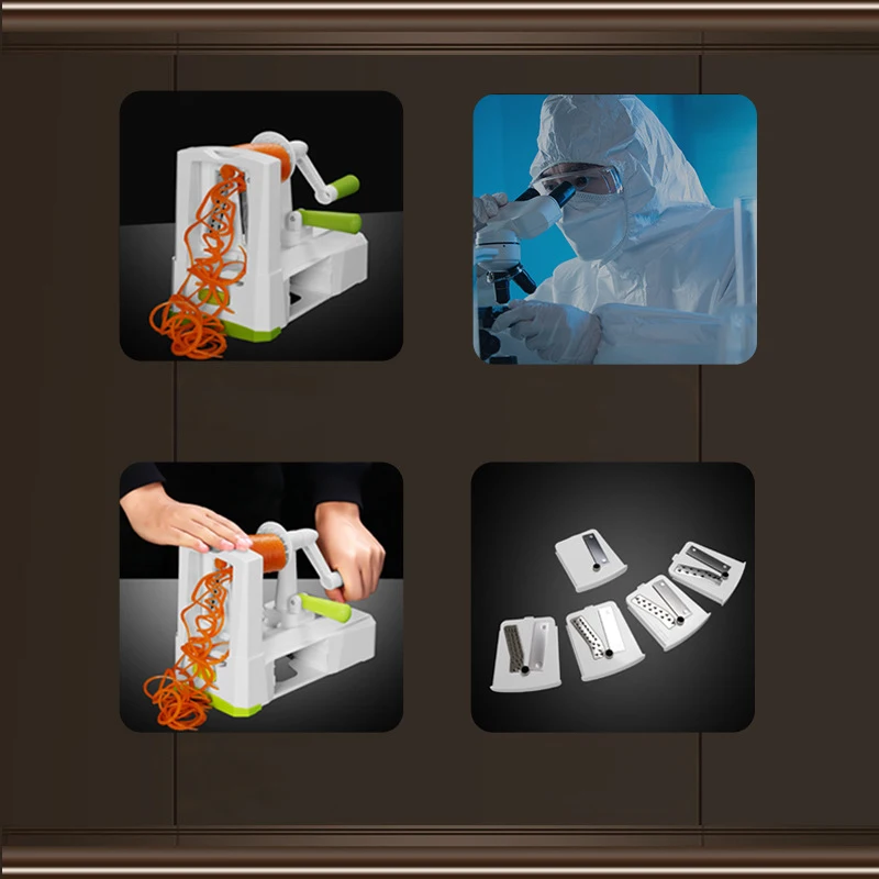 Multifunctional Adjustable Thickness Vegetable Spiral Slicer Kitchen Tool Cooking Veget Spiralizer