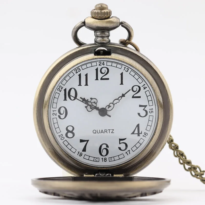 Wholesale High Quality Luxury Fashion Vintage Gear Pocket Watches Women Ladies Men Male Chain Necklaces Retro Quartz Watch Clock