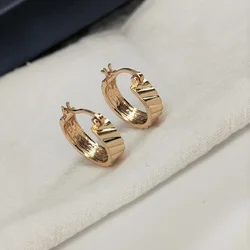 Exquisite gold plating earring women 925 sterling silver Jewelry  nickel lead free hypoallergenic hoops earrings